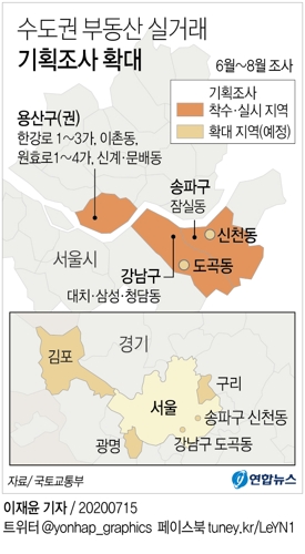 용산·강남 개발호재 지역 주택거래 66건 자금출처 정밀조사 - 2