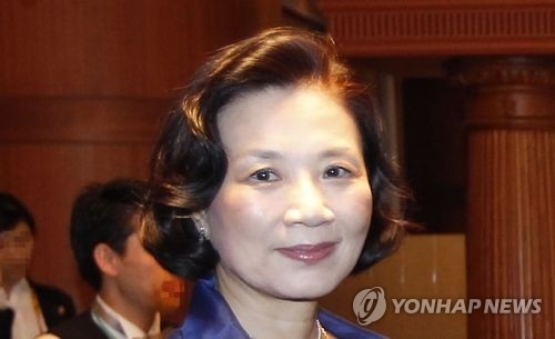 This file photo shows Lee Myung-hee, wife of Hanjin Group and Korean Air Lines Chairman Cho Yang-ho. (Yonhap) 