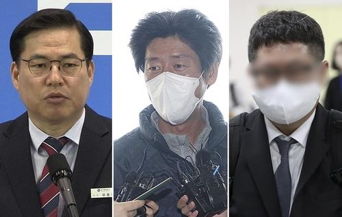 This composite file photo shows (from L to R) Yoo Dong-gyu, former acting president of Seongnam Development Corp.; lawyer Nam Wook; and accountant Jeong Young-hak. (Yonhap)