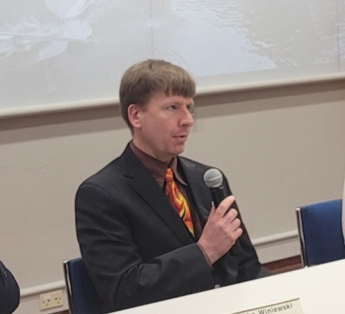 John Wisniewski, a NASA scientist for the SPHEREx, a future space observatory, speaks during an event on space cooperation at the South Korean Embassy in Washington, D.C., on May 16, 2024. (Yonhap)