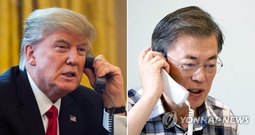 (2e LD) Moon et Trump soulignent la nécessité d'exercer des pressions maximales sur la Corée du Nord