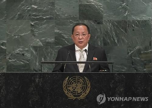 北朝鮮の李外相＝（聯合ニュース）