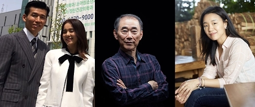 션·정혜영 부부(왼쪽), 정진각 연극배우, 윤가은 감독(오른쪽)