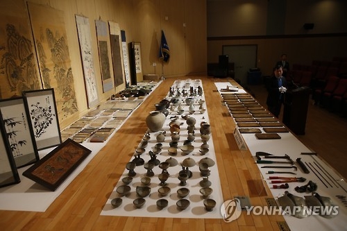 회수된 문화재들
