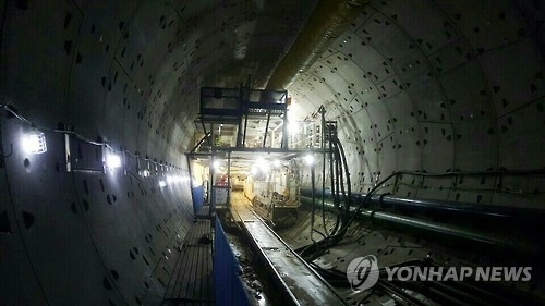 원주~강릉 철도 공사현장 모습/자료사진