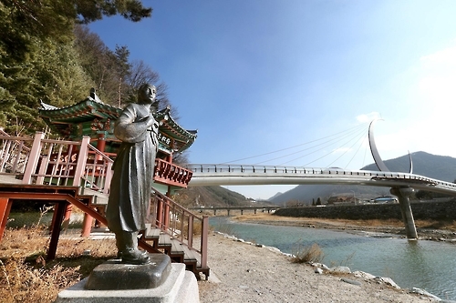 송천과 골지천이 만나는 아우라지와 아우라지 처녀상