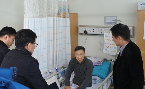 동료 소방관 위문하는 광주 남부소방서