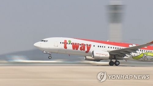 티웨이항공 여객기