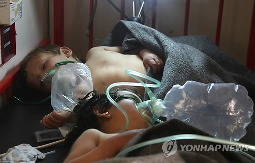 시리아 반군 지역 화학무기 의심 공습