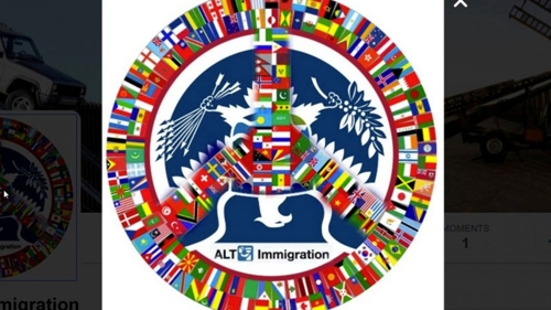 '@ALT_USCIS' 계정이 패러디한 미 국토안보부 로고