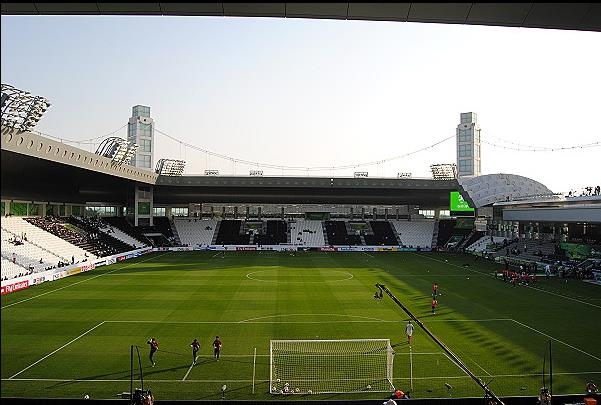 한국 축구대표팀과 카타르의 월드컵 최종예선이 열리는 자심 빈 하마드 경기장 모습.
