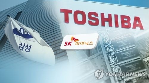 韓 '반도체 지도' 확대 주목…'도시바 인수 관건'(CG)