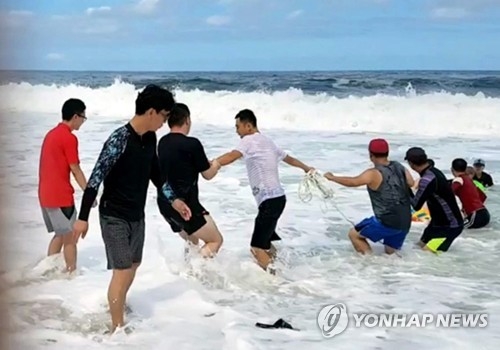 소중한 생명 구하는 인간 띠