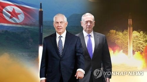 틸러슨 미국 국무장관(좌)과 매티스 국방장관