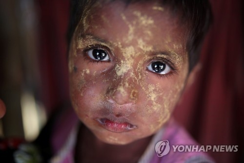 방글라데시 난민촌의 로힝야족 아이[로이터=연합뉴스]