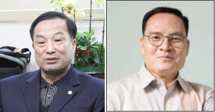 김영만(왼쪽) 군수, 전상인 보좌관