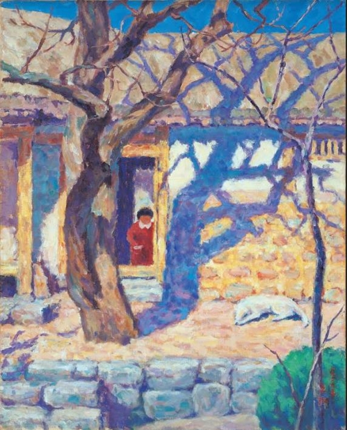 오지호, 남향집, 캔버스에 유채, 80×65cm, 1939