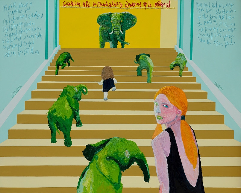 우국원, Growing up, 캔버스에 오일, 162.2×130.3cm, 2018
