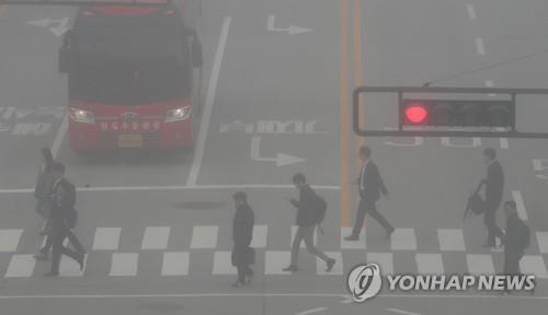 안개 자욱한 출근길