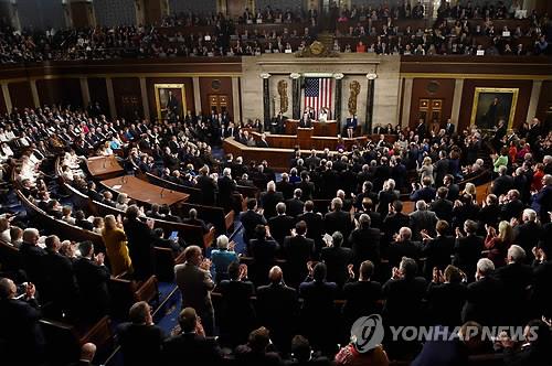 트럼프 대통령의 국정연설 당시 미국 하원 전경