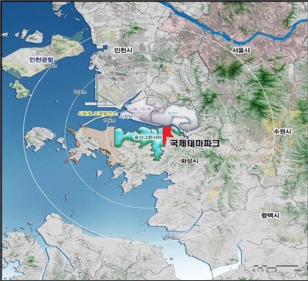 화성 국제테마파크 위치도