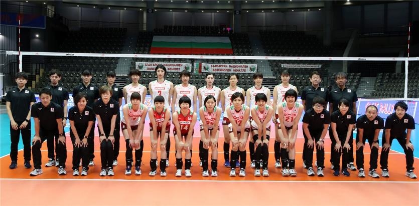 일본 여자배구 대표팀 선수단