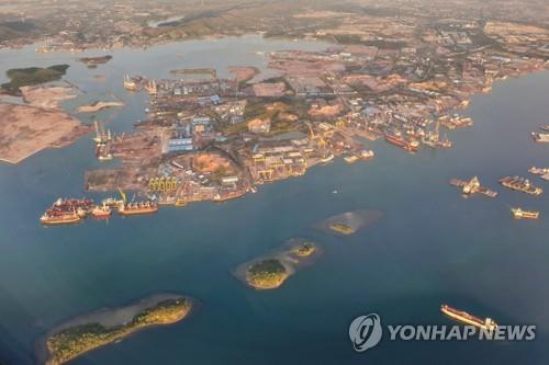 비행기에서 내려다본 바탐섬