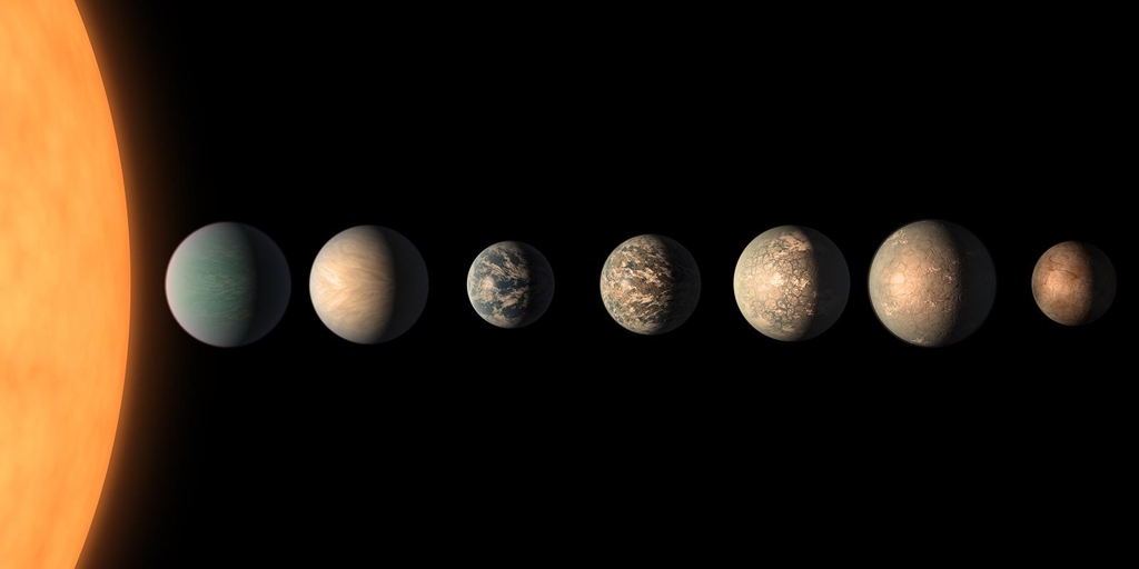 '트라피스트(TRAPPIST)-1' 행성계 상상도 