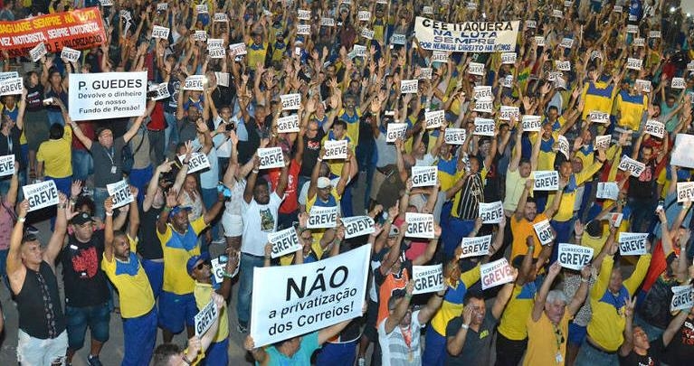 브라질 국영우편회사 무기한 파업