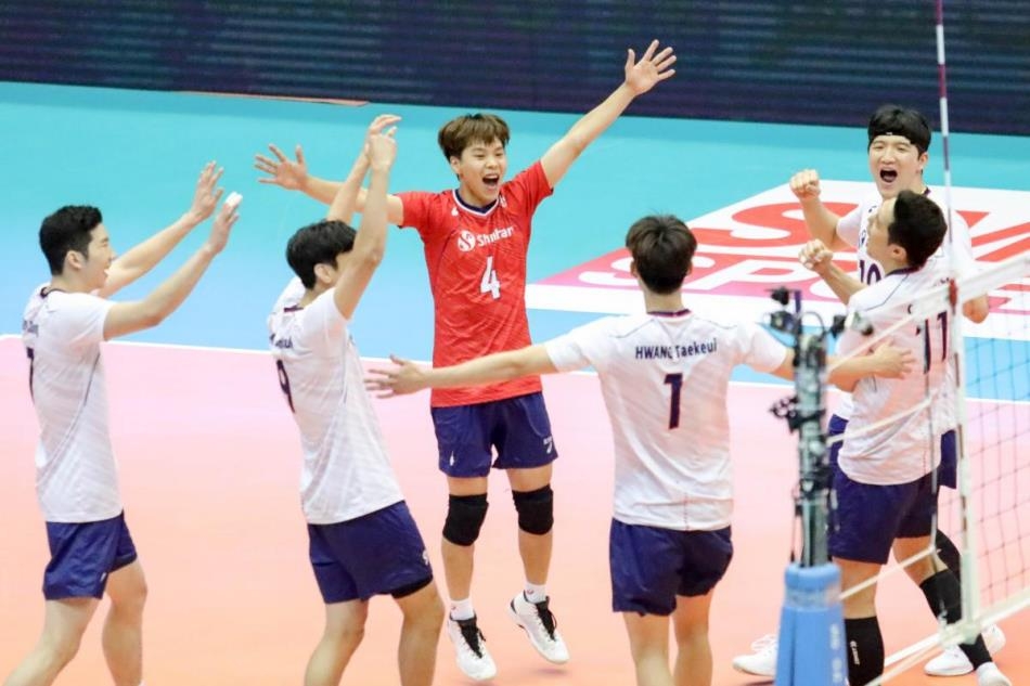 아시아선수권에 출전한 한국 남자배구 대표팀