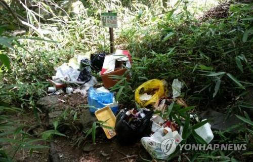 쓰레기 투척 등 불법·무질서 행위