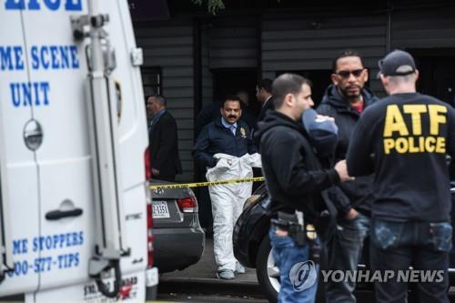 미국 뉴욕 브루클린의 총격사건 현장