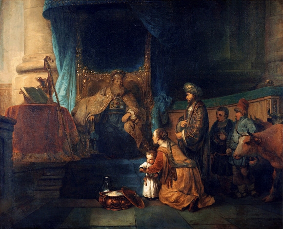 카리스마의 기원을 묘사한 네덜란드 화가 헤르브란트 반 덴 에크하우트의 1665년 작품 '아들 사무엘을 엘리 제사장에게 바치는 한나' (살림출판사 제공)