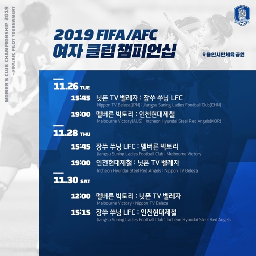 FIFA/AFC 여자 클럽 챔피언십 일정
