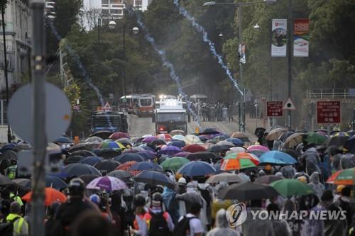 17일 홍콩 시위 현장