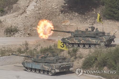 K2 전차 사격 장면