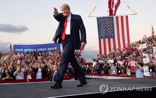플로리다주 샌퍼드 유세에 나선 트럼프 대통령