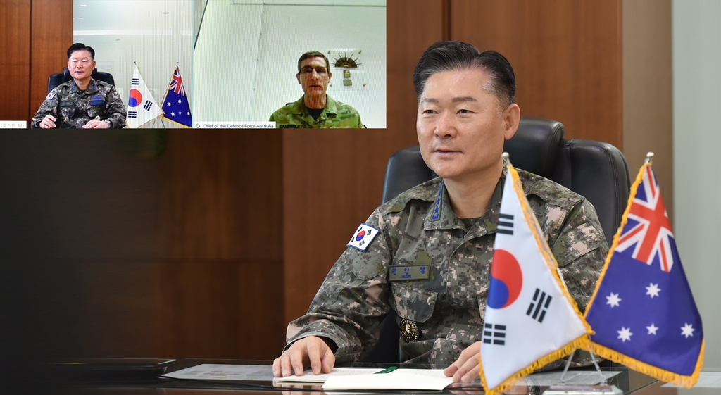 원인철 합참의장, 호주 국방총장과 화상 통화
