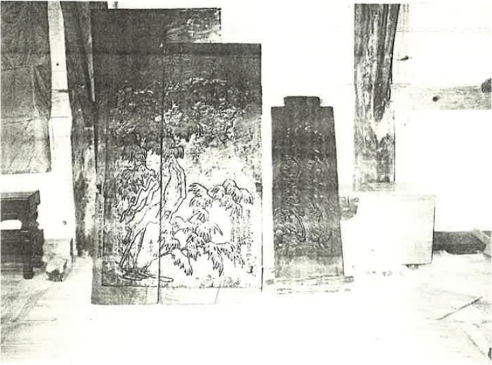 2006년 도난사건 전 장성 필암서원에 보관된 묵죽도 목판