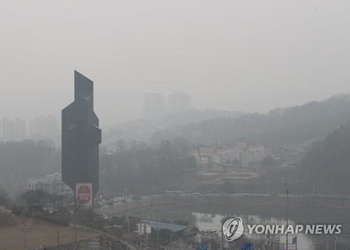 청주 미세먼지 '나쁨'