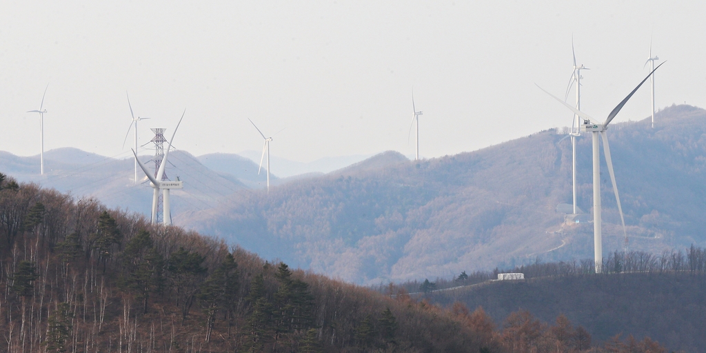 태백 매봉산 풍력발전기