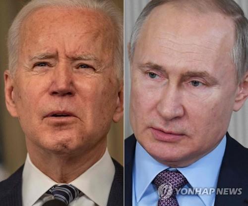 바이든 미국 대통령(왼쪽)과 푸틴 러시아 대통령