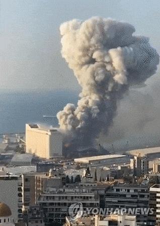 레바논 베이루트 폭발 영상 (GIF)