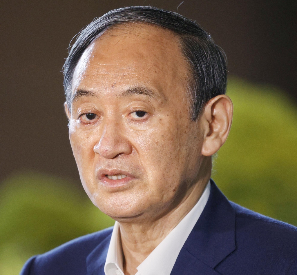 집권당 총재 선거 불출마 의사 표명한 스가