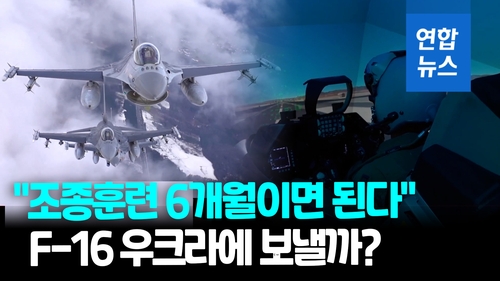 [영상] 우크라 공군 참모총장 "6개월이면 F-16 조종훈련 마친다" - 2