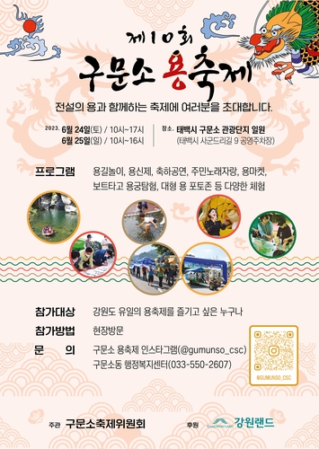 태백서 24∼25일 구문소 용 축제 열려