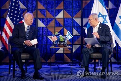 조 바이든 미국 대통령(좌)와 베냐민 네타냐후 이스라엘 총리