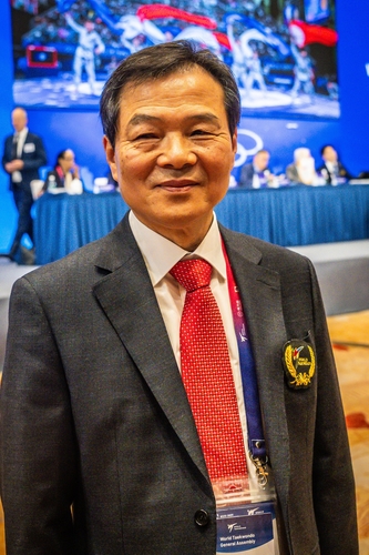 세계태권도연맹 부총재로 선출된 양진방 대한태권도협회장.