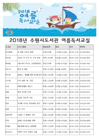 수원시도서관, 여름방학 맞아 여름독서교실 개최 - 1