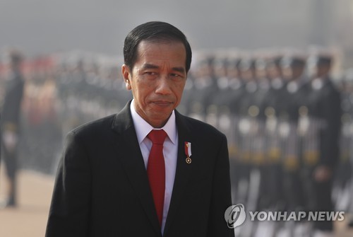 印뉴델리서 위도도 인니 대통령 방문 환영식